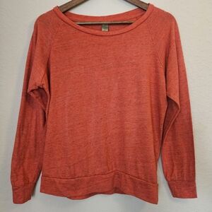 Alternative Earth Sweater Womens Size Medium Orange Soft Knit Casual Streetwear